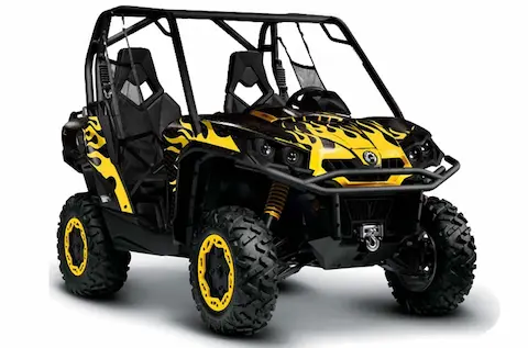 Can-Am Commander with the Diamond Flames Yellow/Black graphic kit