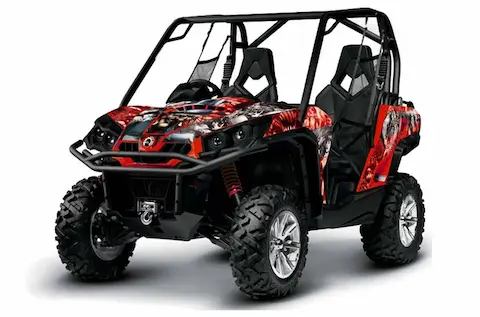 Can-Am Commander with the Mad Hatter Red graphic kit