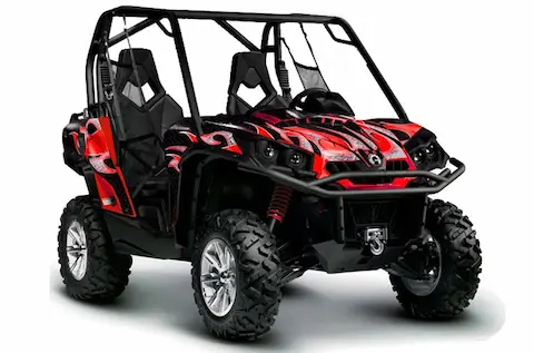 Can-Am Commander with the Tribal Flames Black/Red graphic kit