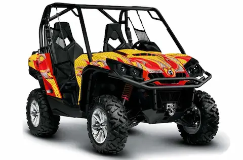 Can-Am Commander with the Tribal Flames Red/Yellow graphic kit